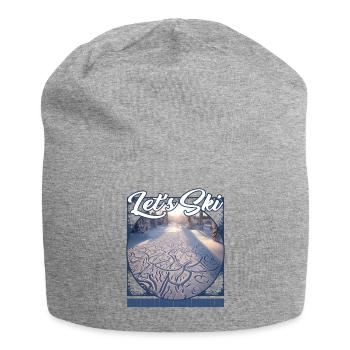 Let’s Ski Snowflake Itinéraires de ski cristallin - Bonnet en jersey - gris chiné - Devant