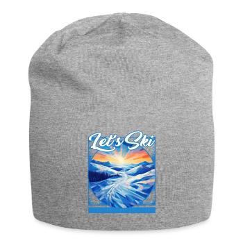 Let's Ski Abstract Alpine Art Gradient Glades - Jersey-Beanie - Grau meliert - Vorne