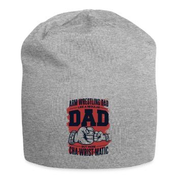 Bras de fer avec papa comme un bras d’exercice de papa ordinaire - Bonnet en jersey - gris chiné - Devant