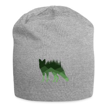 Geist des Waldes - Fuchs Silhouette - Jersey-Beanie - Grau meliert - Vorne