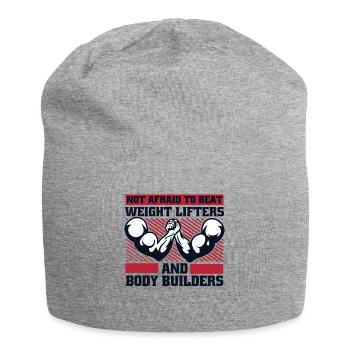 Not Afraid To Beat Weight Lifters Exercise Arm - Jersey-Beanie - Grau meliert - Vorne