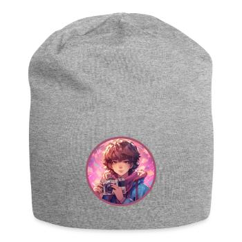 Indie-Anime-Junge Vintage-Kamera Vaporwave - Jersey-Beanie - Grau meliert - Vorne