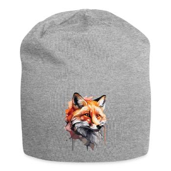 Niedlicher Fuchs - Jersey-Beanie - Grau meliert - Vorne