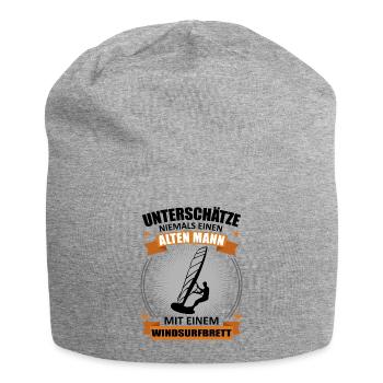 Erfahrener Surfer - Alter Meister - Jersey-Beanie - Grau meliert - Vorne