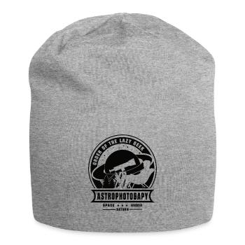 ORDER OF THE LAZY GEEK Saturn Astrophotography - Jersey Beanie - heather grey - Front