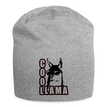 Lama cool avec des lunettes de soleil - Bonnet en jersey - gris chiné - Devant