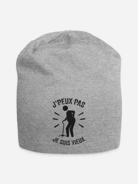 Ich kann nicht, ich bin alt - Jersey-Beanie - Grau meliert