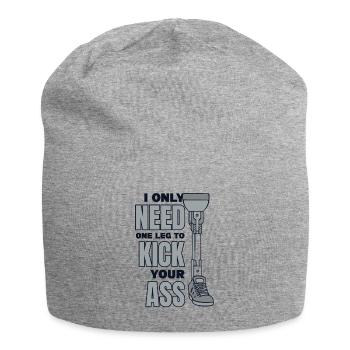 Only Need One Leg To Kick Your Ass User Leg - Jersey Beanie - heather grey - Front