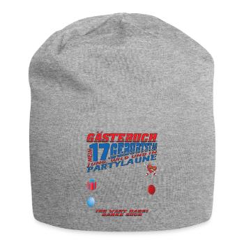 17th Birthday Girl & Boy Guestbook - Jersey Beanie - heather grey - Front