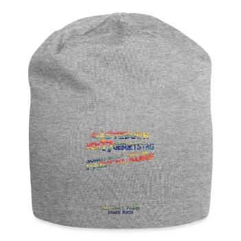 17th Birthday Girl & Boy Guestbook - Jersey Beanie - heather grey - Front