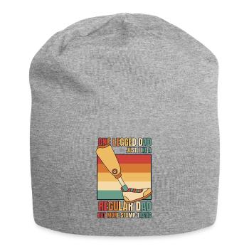 Einbeiniger Vater genau wie ein normaler Vater Benutzerbein - Jersey-Beanie - Grau meliert - Vorne