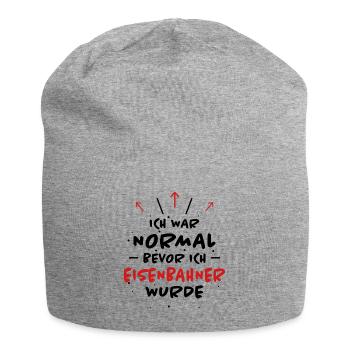 Eisenbahner Spruch Lokführer Eisenbahner Geschenk - Jersey-Beanie - Grau meliert - Vorne