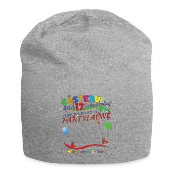 17th Birthday Girl & Boy Guestbook - Jersey Beanie - heather grey - Front