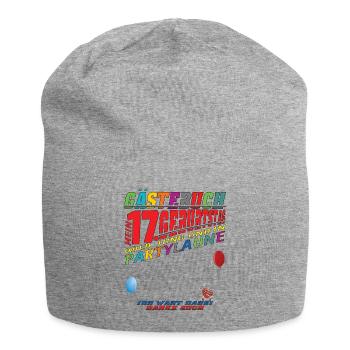 17th Birthday Girl & Boy Guestbook - Jersey Beanie - heather grey - Front