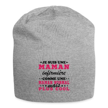 I'm a nurse mom - Jersey Beanie - heather grey - Front