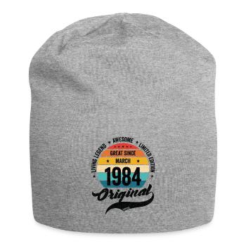 Rétro 40 ans mars 1984 anniversaire Vintage Bday - Bonnet en jersey - gris chiné - Devant