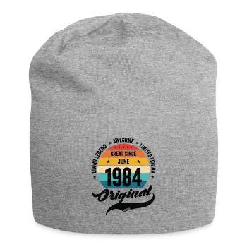 Rétro 40 ans juin 1984 anniversaire Vintage Bday - Bonnet en jersey - gris chiné - Devant