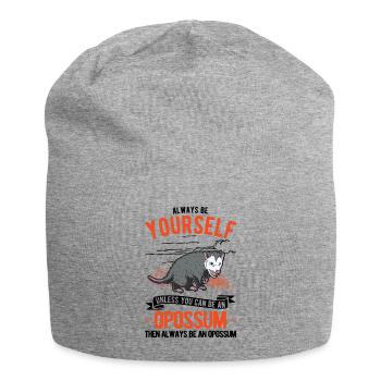 Opossum cadeau opossum marsupial - Bonnet en jersey - gris chiné - Devant