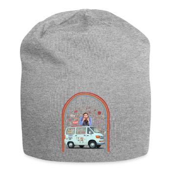 HIV-Aufklärung Hippie Van Retro - Jersey-Beanie - Grau meliert - Vorne