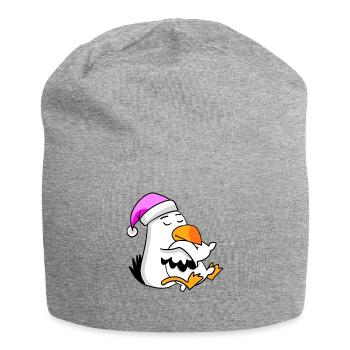 Seagull Tired Sleeping Sleeping Girl - Jersey Beanie - heather grey - Front