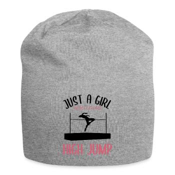 Girl Loves High Jump Passion - Jersey Beanie - heather grey - Front