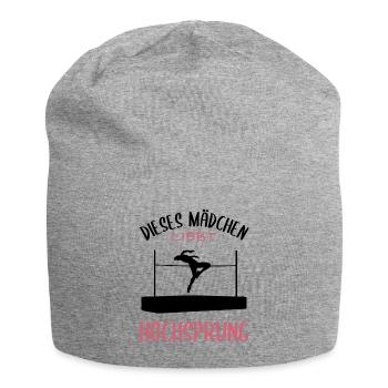 Girl Loves High Jump Passion - Jersey Beanie - heather grey - Front