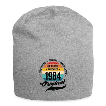 Rétro 40 ans Novembre 1984 Anniversaire Vintage - Bonnet en jersey - gris chiné - Devant