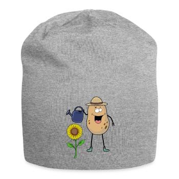 Potato, Gardener, Gardener, Watering Can, Gardening, Flower - Jersey Beanie - heather grey - Front