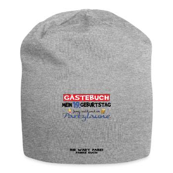 19th Birthday Girl & Boy Guestbook - Jersey Beanie - heather grey - Front