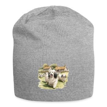 Puli Shepherd's Cottagecore Pasture Men Women - Jersey Beanie - heather grey - Front