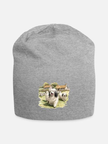 Puli Shepherd's Cottagecore Pasture Men Women - Jersey Beanie - heather grey