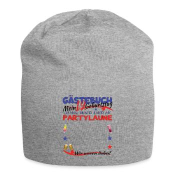 Livre d’or 19e anniversaire homme et femme - Bonnet en jersey - gris chiné - Devant