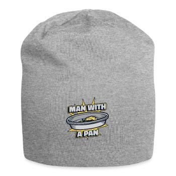 Man With A Pan Prospecting Miner Placer Mining - Jersey Beanie - heather grey - Front