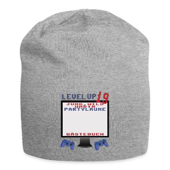 Livre d’or 19e anniversaire homme et femme - Bonnet en jersey - gris chiné - Devant
