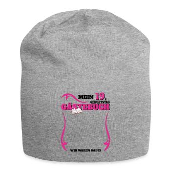 Livre d’or 19e anniversaire homme et femme - Bonnet en jersey - gris chiné - Devant