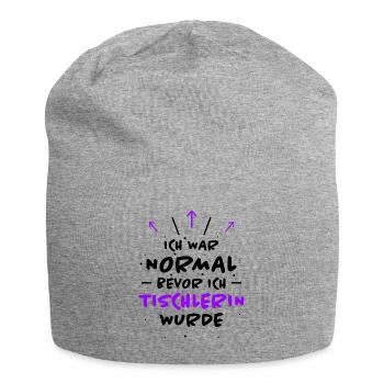 Tischlerin Spruch Schreinerin Tischlerin Geschenk - Jersey-Beanie - Grau meliert - Vorne