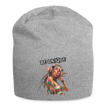 BE UNIQUE. Self-loyalty, self-confident, individual, - Jersey Beanie - heather grey - Front