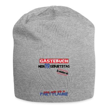 19th Birthday Man and Woman Guestbook - Jersey Beanie - heather grey - Front