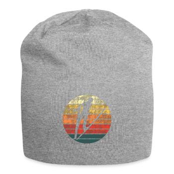 Abendflug des Skispringers - Jersey-Beanie - Grau meliert - Vorne