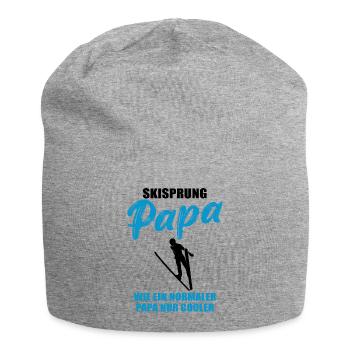 Skisprung Papa: Coolness pur - Jersey-Beanie - Grau meliert - Vorne