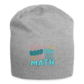 Chemise de professeur de mathématiques, c’est une bonne journée pour faire la somme - Bonnet en jersey - gris chiné - Devant