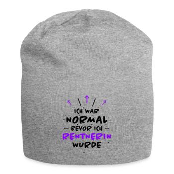 Rentnerin Spruch Ruhestand Oma Rentnerin Geschenk - Jersey-Beanie - Grau meliert - Vorne