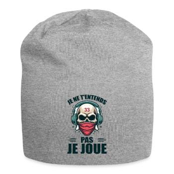 Je Ne T'entends Pas Je Joue - Bonnet en jersey - gris chiné - Devant
