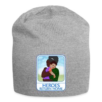 Veteranen-Shirt, Helden-Heim-T-Shirt, Geschenk für - Jersey-Beanie - Grau meliert - Vorne