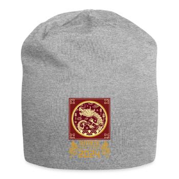 Chinese Year of the Dragon 2024 Chinese New Years - Jersey Beanie - heather grey - Front