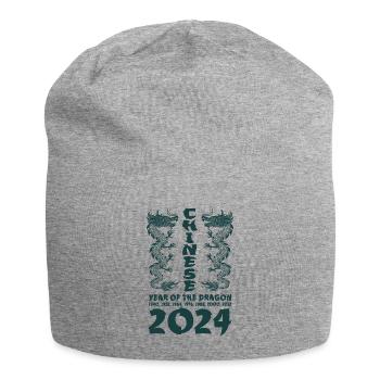 Chinese Year of the Dragon 2024 Chinese New Years - Jersey Beanie - heather grey - Front