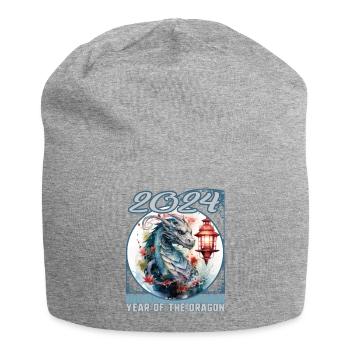 Chines New Year of Dragon Watercolor Majestic - Jersey Beanie - heather grey - Front