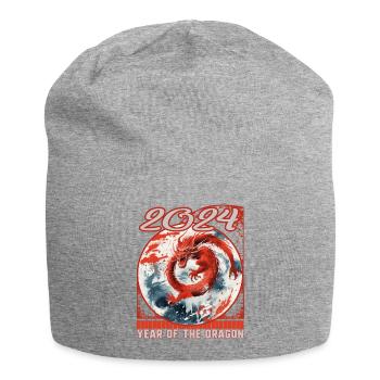 Chinesisches Neujahr des Drachen-Kalligraphie-Stils - Jersey-Beanie - Grau meliert - Vorne