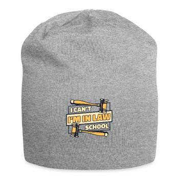 I Can't I'm In Law School Law School University - Jersey Beanie - heather grey - Front