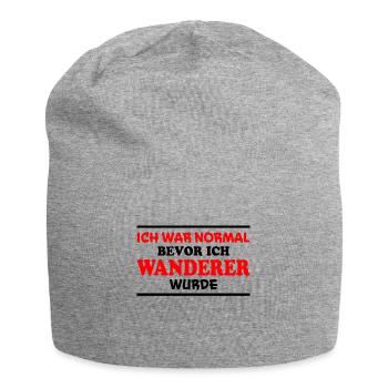 Wanderer Spruch Outdoor Lustiges Wandern Geschenk - Jersey-Beanie - Grau meliert - Vorne